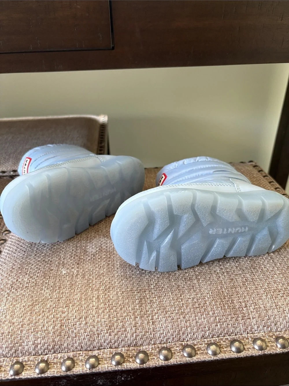 Hunter Kids Powder Blue Puffer Winter Boots